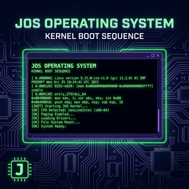 JOS operating system console