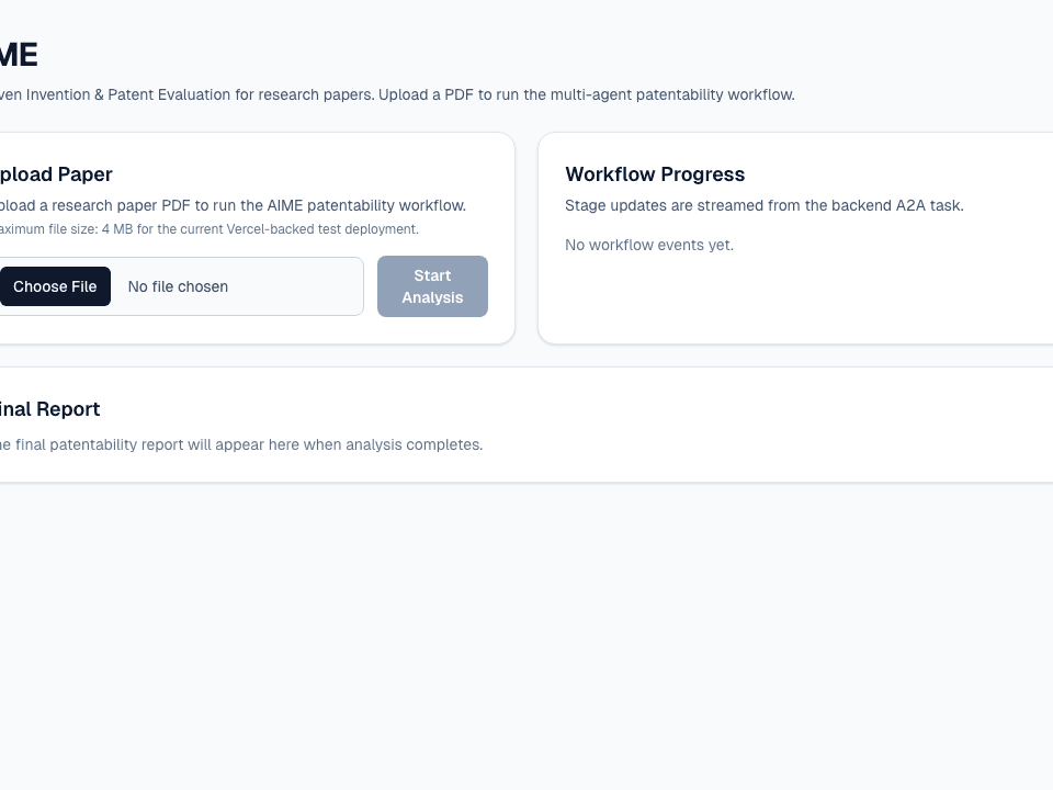 OSU Patent Analyzer multi-agent research interface